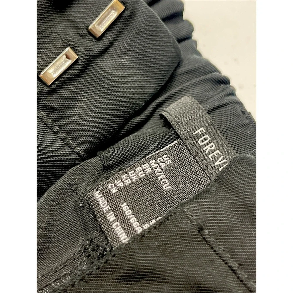 Forever 21 Women's Black Cargo Utility Pants, Size S